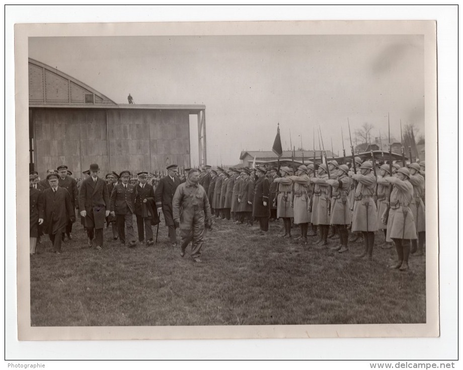 France Le Bourget Retour Du Ministre Dumesnil Aeronautique Ancienne Photo 1930 - Aviation