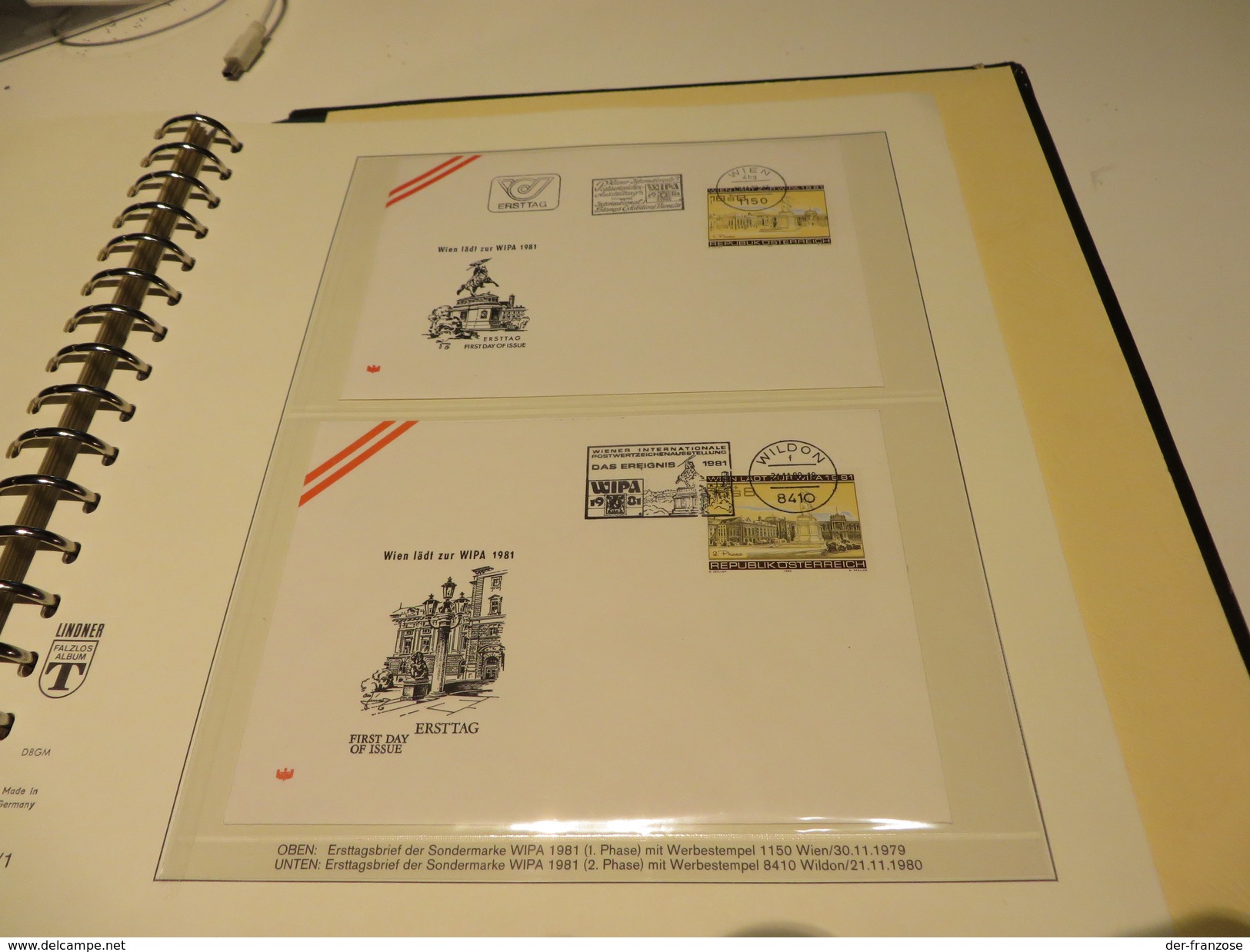 2.) ÖSTERREICH MOTIV SLG. WIPA 1981 mit BELEGEN GANZSACHEN MARKEN SONDERSACHEN auf LINDNER-T-VORDRUCK im BINDER