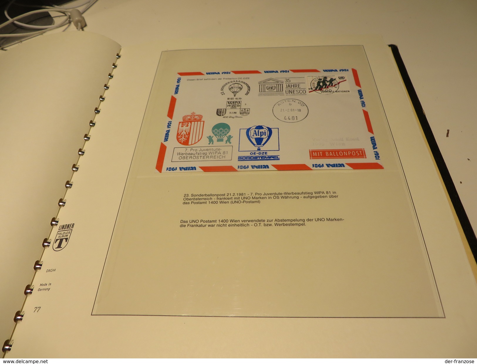 3.) ÖSTERREICH MOTIV SLG. WIPA 1981 mit BELEGEN GANZSACHEN MARKEN SONDERSACHEN auf LINDNER-T-VORDRUCK im BINDER