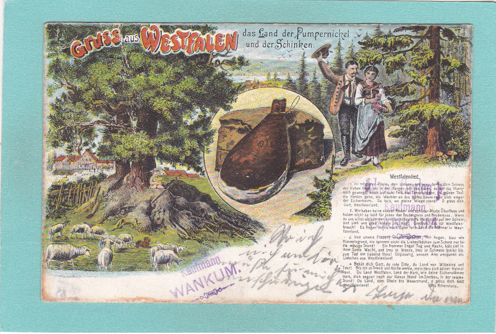 Old Postcard Of Gruss Aus Westfalen,Westphalia, Germany,Posted,R38. - Wesel
