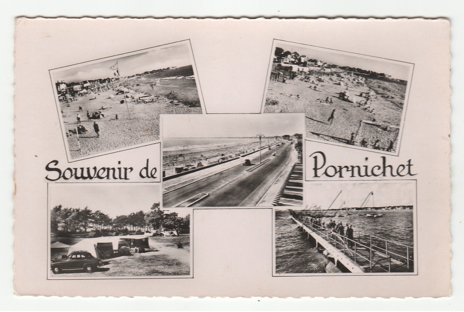 *c* - Souvenir De PORNICHET - Multivues - Camping, Voiture - édit. Jansol - Format CPA - 2 Scans - Pornichet