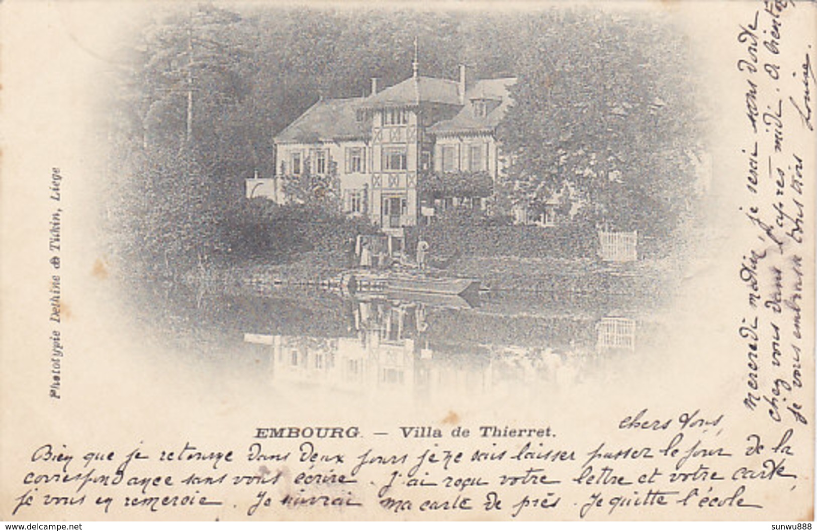 Embourg - Villa De Thierret (Phototypie Dethine & Tilkin, Animée,1901) - Chaudfontaine