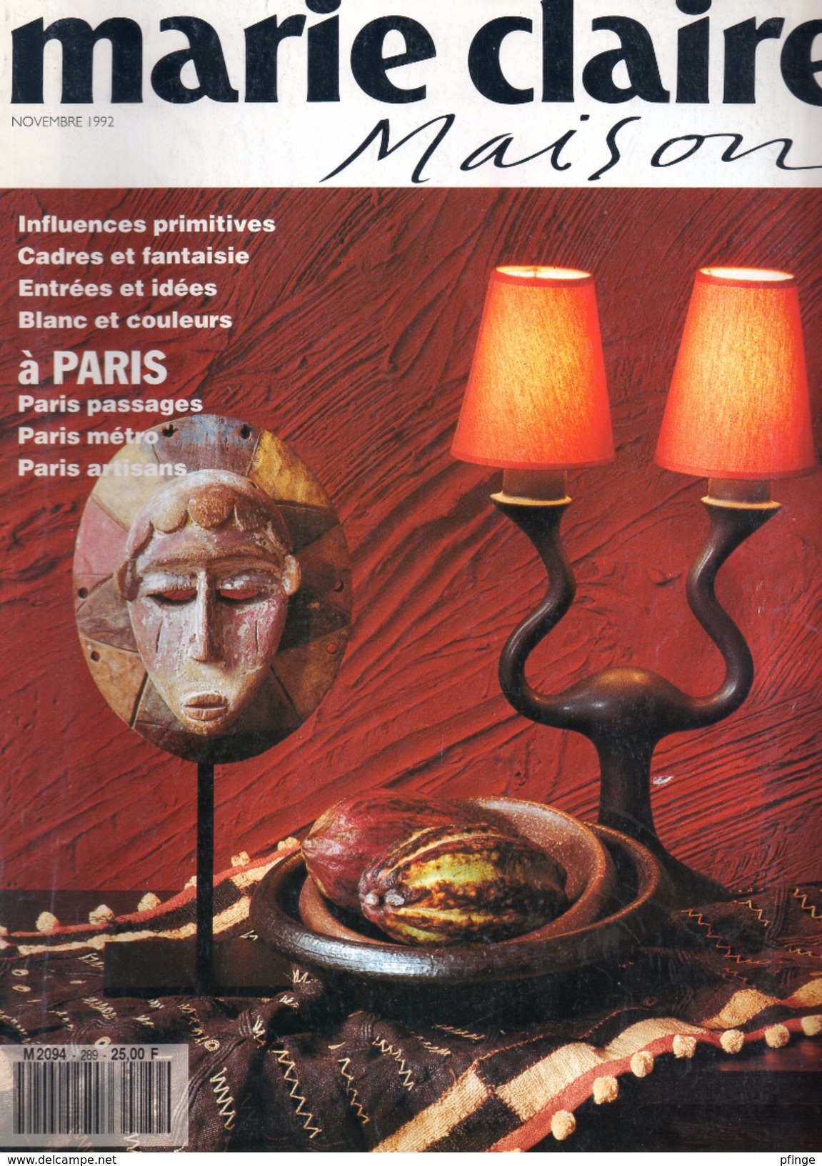 Marie-Claire Maison N°289, Novembre 1992 - House & Decoration