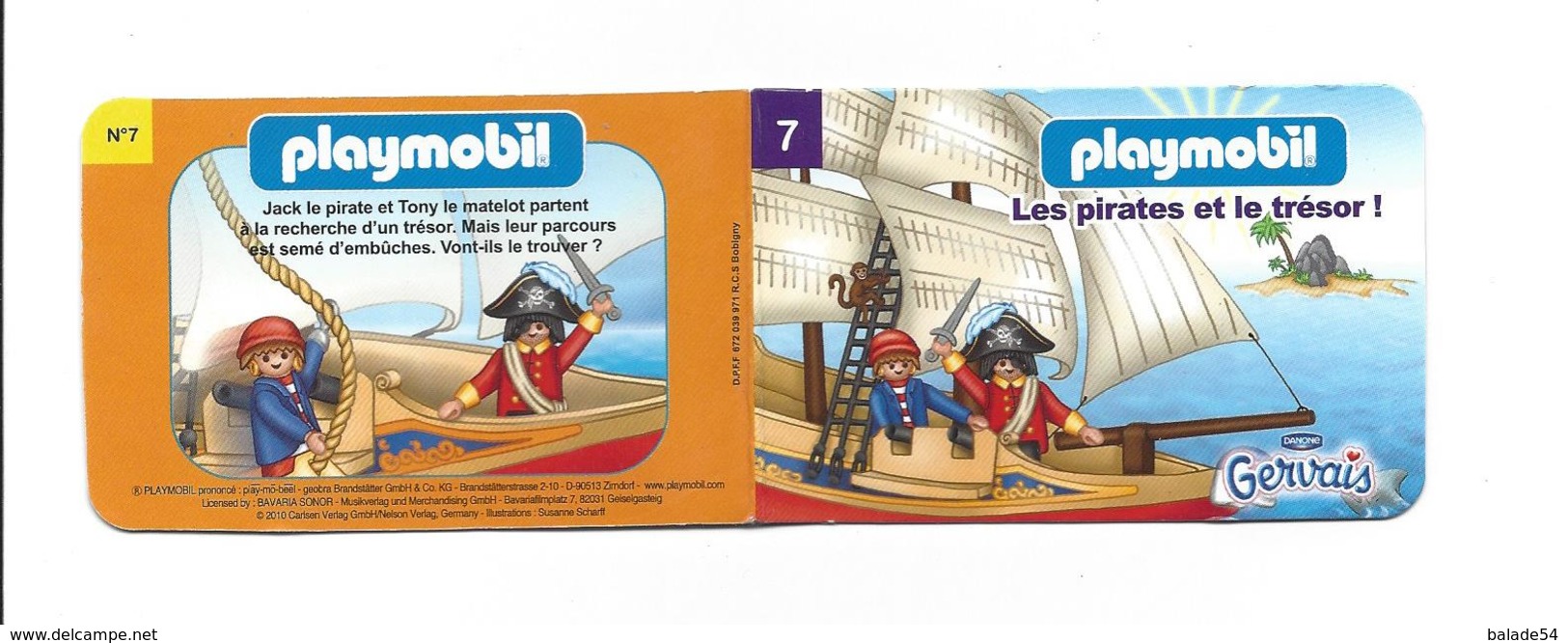 Petit Livret PLAYMOBIL Numéro 7 Les Pirates Et Le Trésor ! GERVAIS - Playmobil