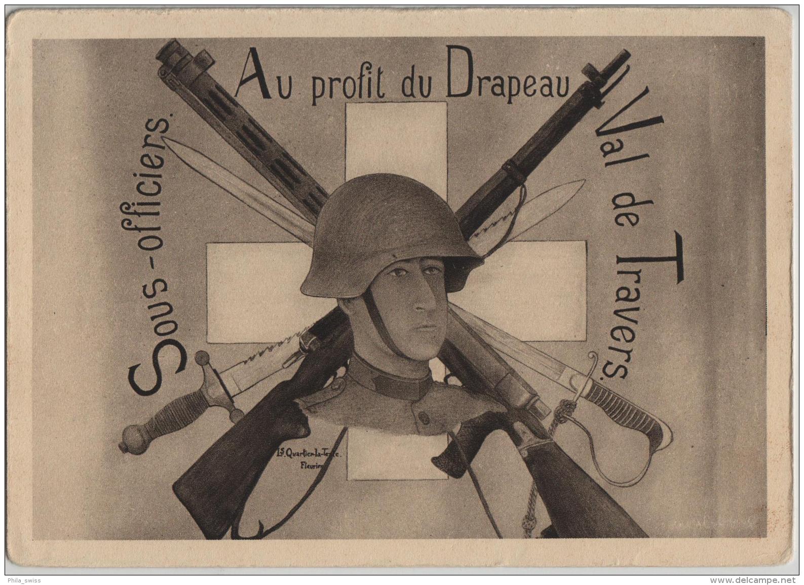 Sous-officiers - Au Profit Du Drapeau - Val De Travers - Travers