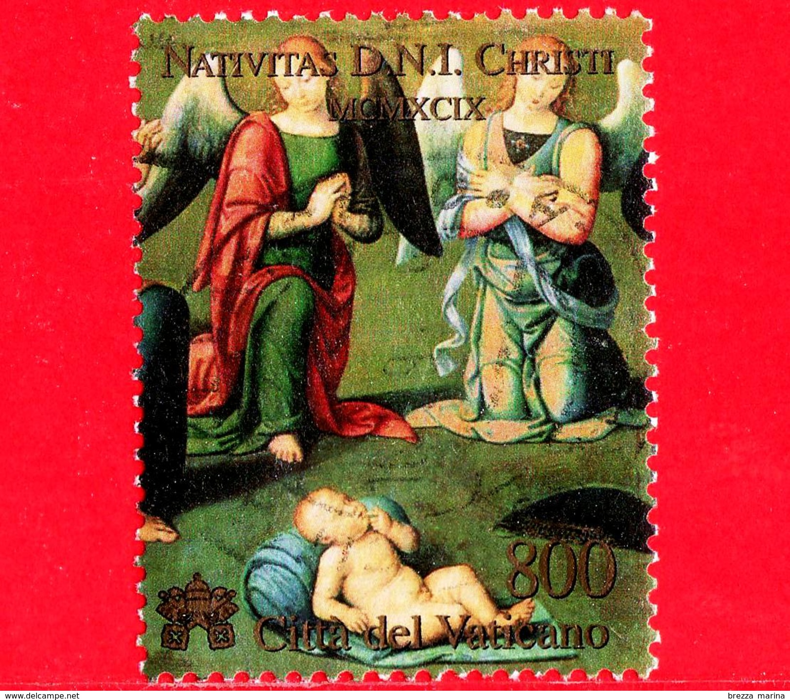 VATICANO - Usato - 1999 - Natale - Il Bambino Gesù - 800 - Gebraucht