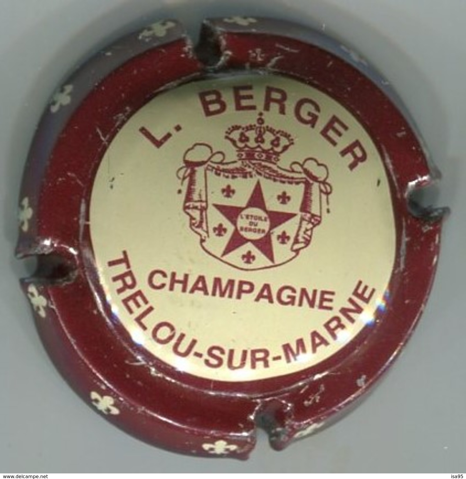 CAPSULE-CHAMPAGNE BERGER L N°01 Contour Bordeaux - Autres & Non Classés