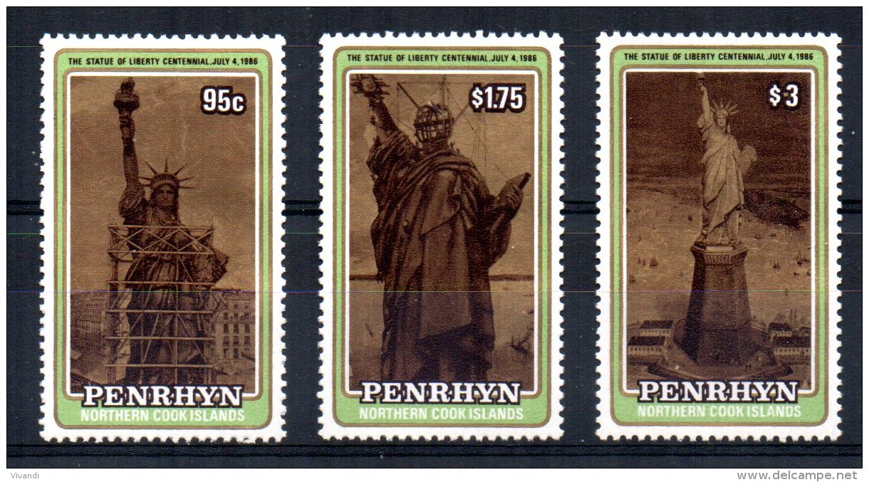 Penrhyn - 1986 - Statue Of Liberty Centenary - MNH - Penrhyn
