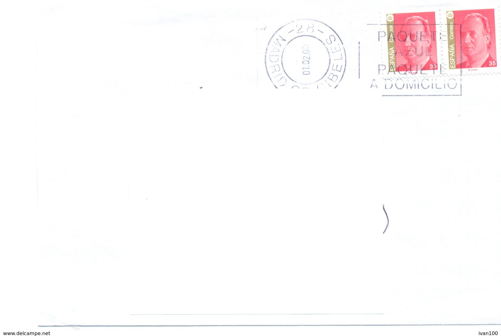 2000. Spain, The Letter Sent By Ordinary Post To Moldova - Covers & Documents