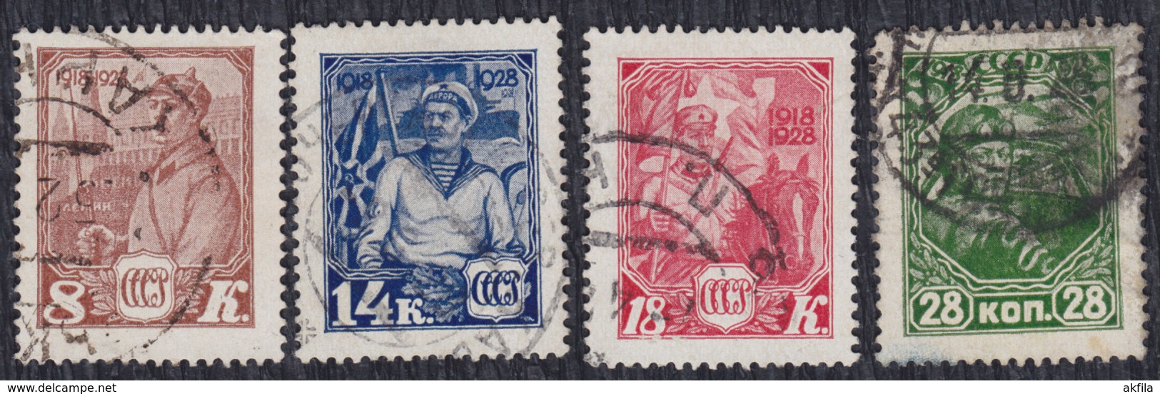 Russia USSR 1928 Red Army, Used (o) Michel 354-357 - Usati