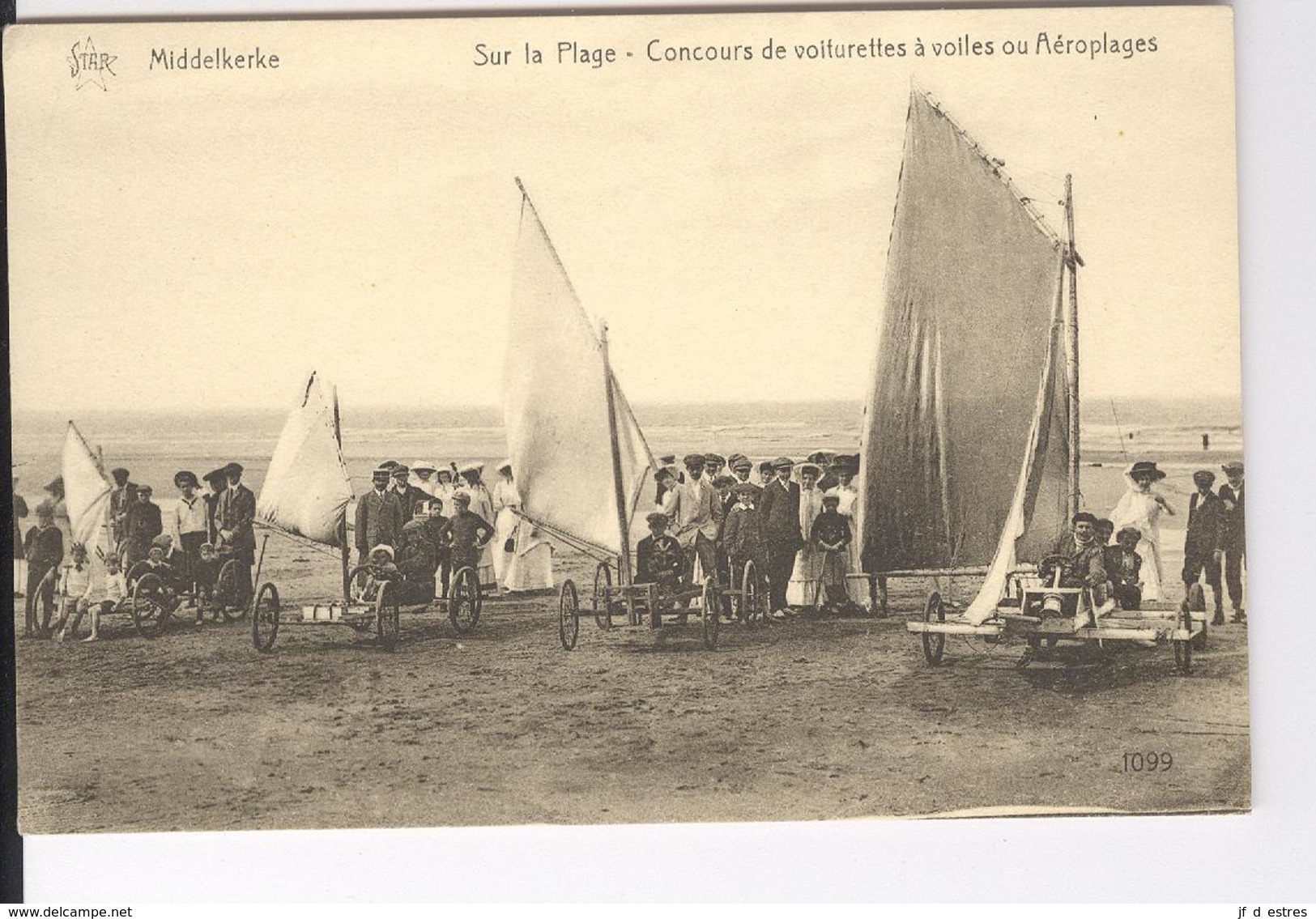 CP Middelkerke Sur La Plage. Concours De Voiturettes à Voiles Ou Aéroplages - Middelkerke