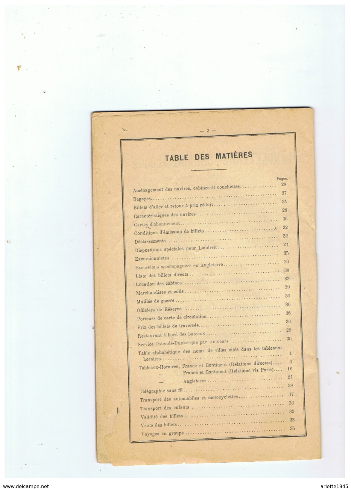 ANGLETERRE LORRAINE ALSACE SERVICES QUOTIDIENS CHAQUE SENS DUNKERQUE ET TILNURY DES TRAINS 1929 - Chemin De Fer