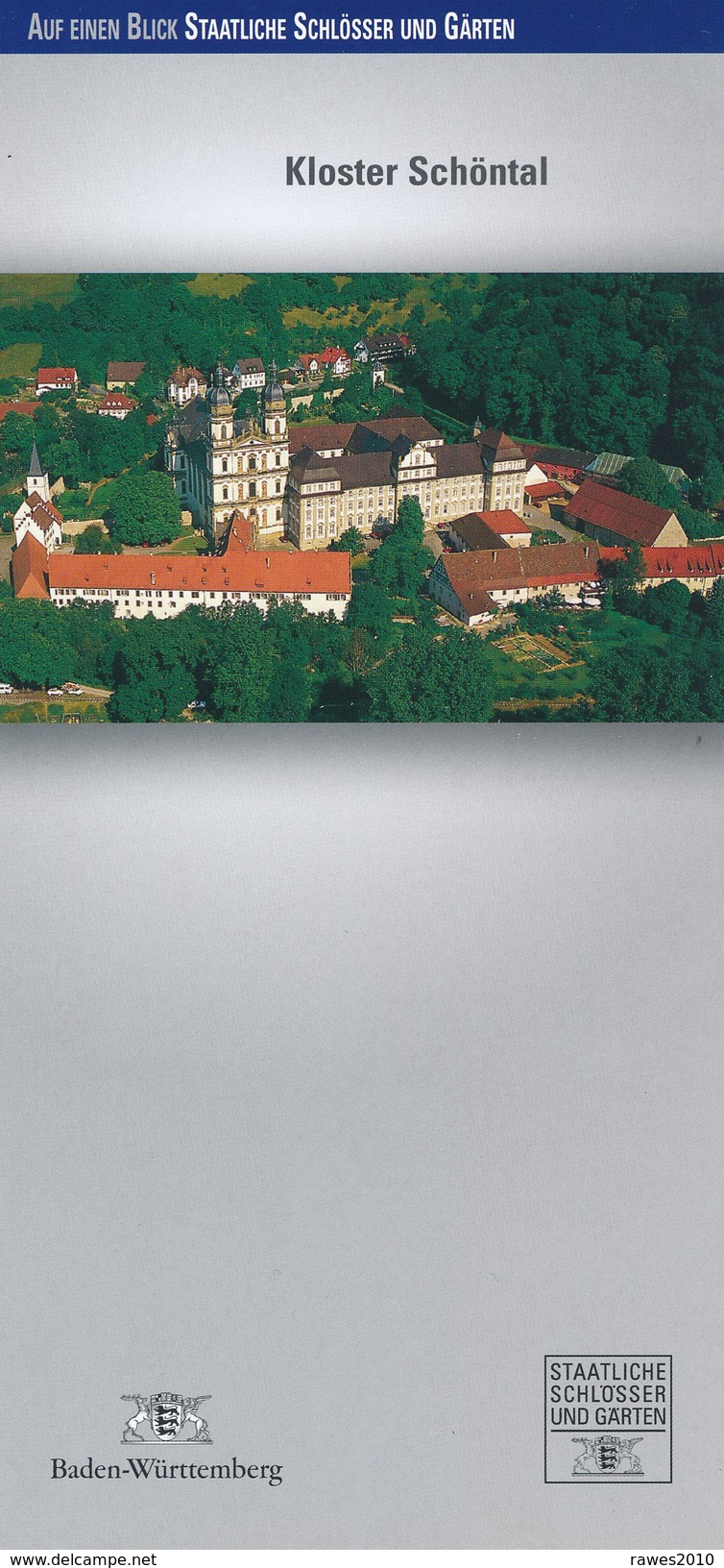 BRD Schöntal Kloster Faltblatt 3 Seiten - Baden-Wurtemberg