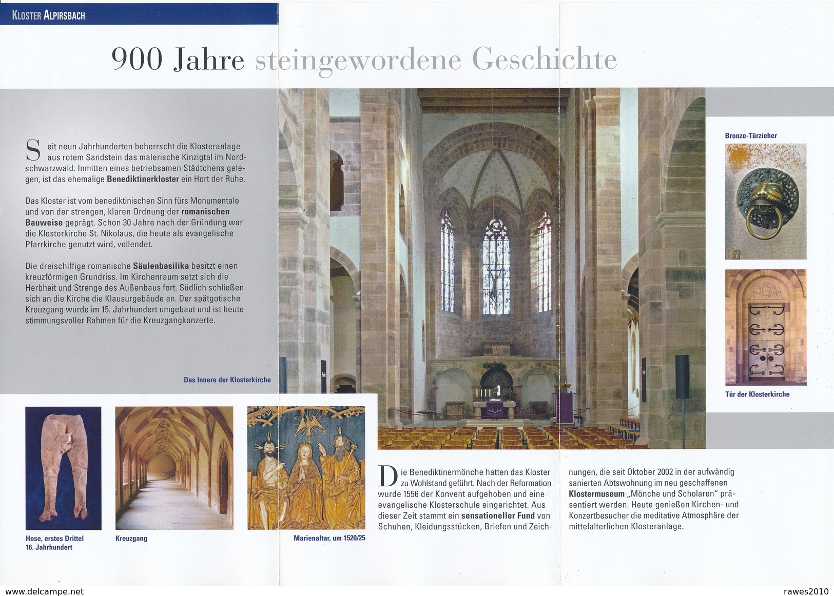 BRD Alpirsbach Kloster Faltblatt 3 Seiten - Baden-Wurtemberg