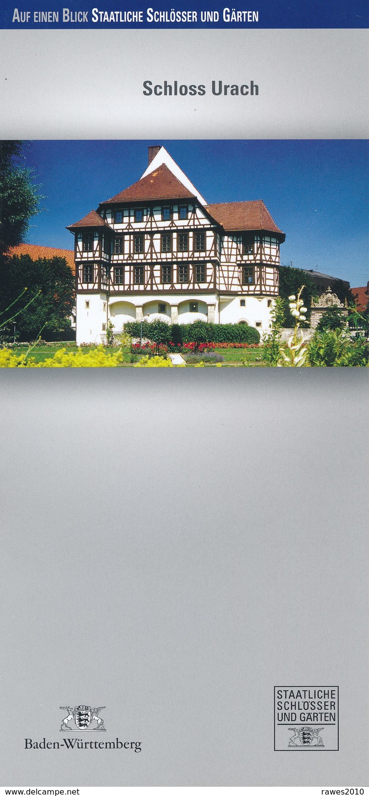 BRD Urach Schloss Faltblatt 3 Seiten - Baden-Wurtemberg