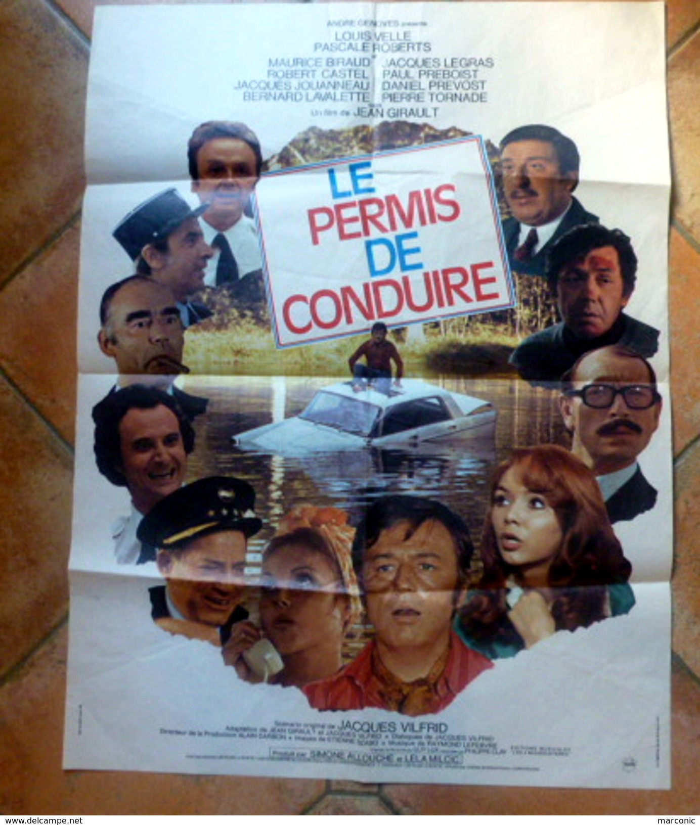 Affiche De Cinéma - Le PERMIS DE CONDUIRE - 60x80cm - Jacque VILFRID - Manifesti