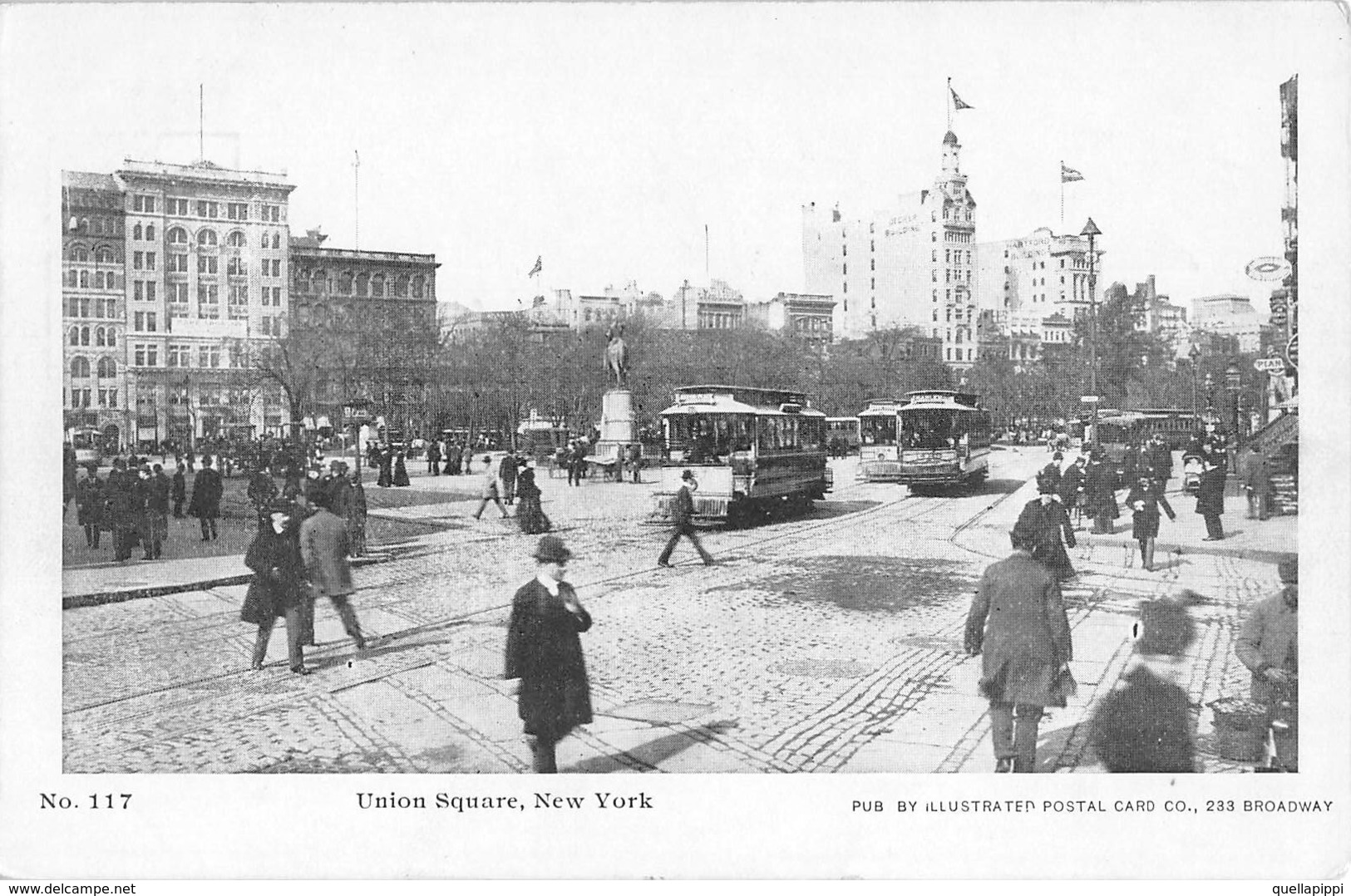 D5817 "NEW YORK - UNION SQUARE"  ANIMATA, TRAMWAY. CART NON SPED - Union Square