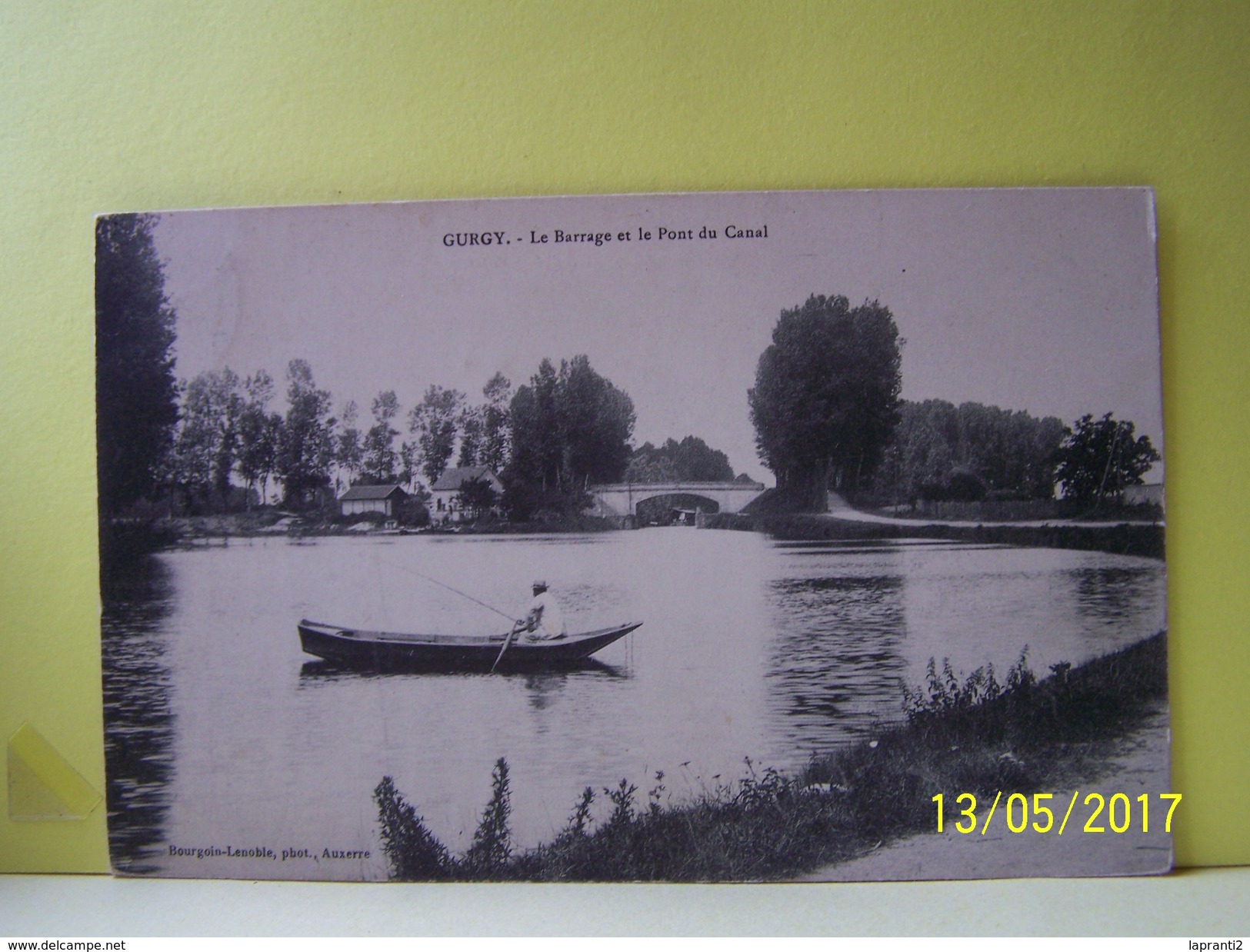 GURGY (YONNE) LE BARRAGE ET LE PONT DU CANAL. - Gurgy