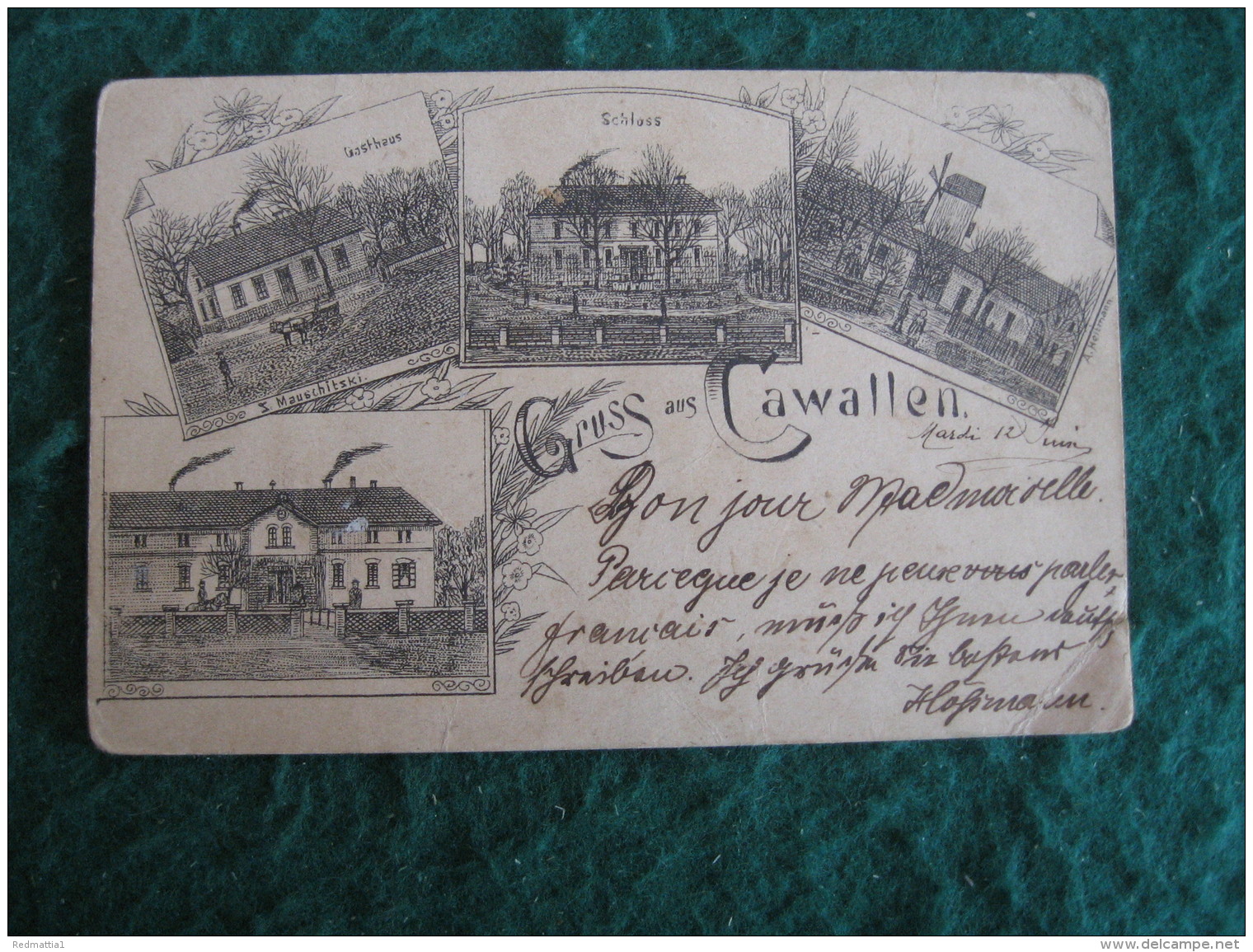 CARTOLINA FORMATO PICCOLO  GRUSS AUS CAWALLEN VEDUTINE   - B 2054 - Polonia