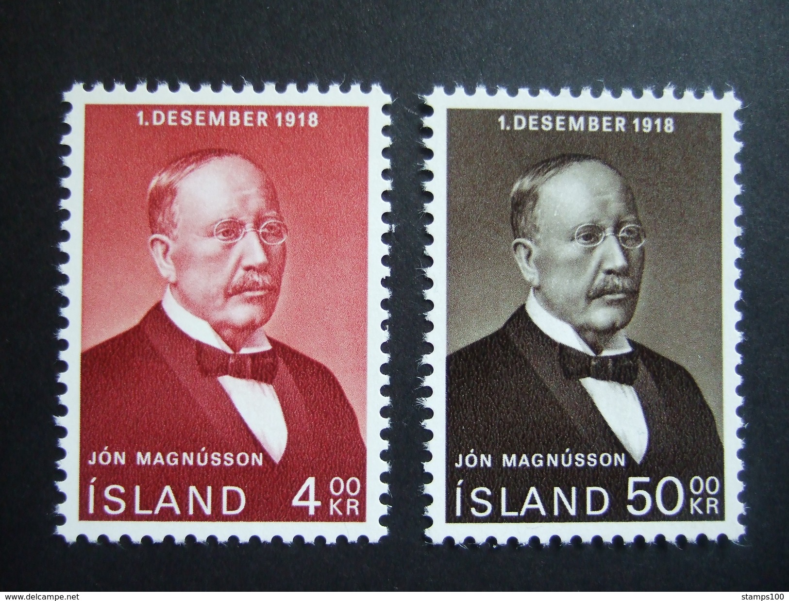 ICELAND 1968  50 YEARS INDEPENDENCE  YVERT 379/80 /MICHEL 424/25  MNH**   (E4204-035) - Neufs