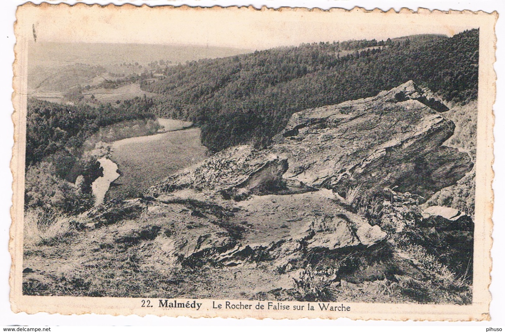 B-6300     MALMEDY : Le Rocher De Falise Sur La Warche - Malmedy