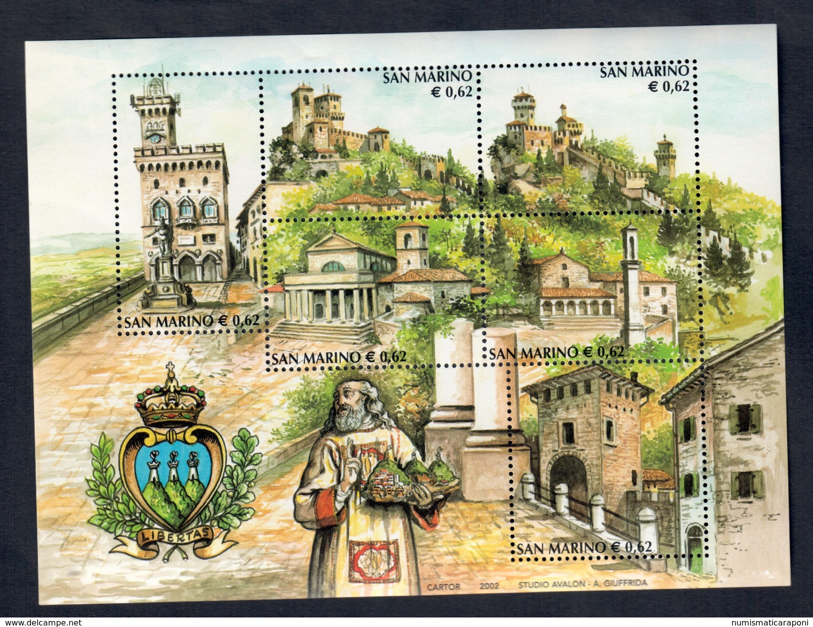 San Marino Foglietto Turismo 2002 6 X 0,62 &euro; COD.FRA.977 - Nuovi