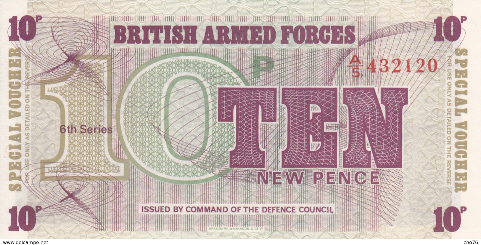 Grande Bretagne Billet Militaire Ensemble De 3 Billets Neufs De 5, 10 Et 50 Pence - British Armed Forces & Special Vouchers