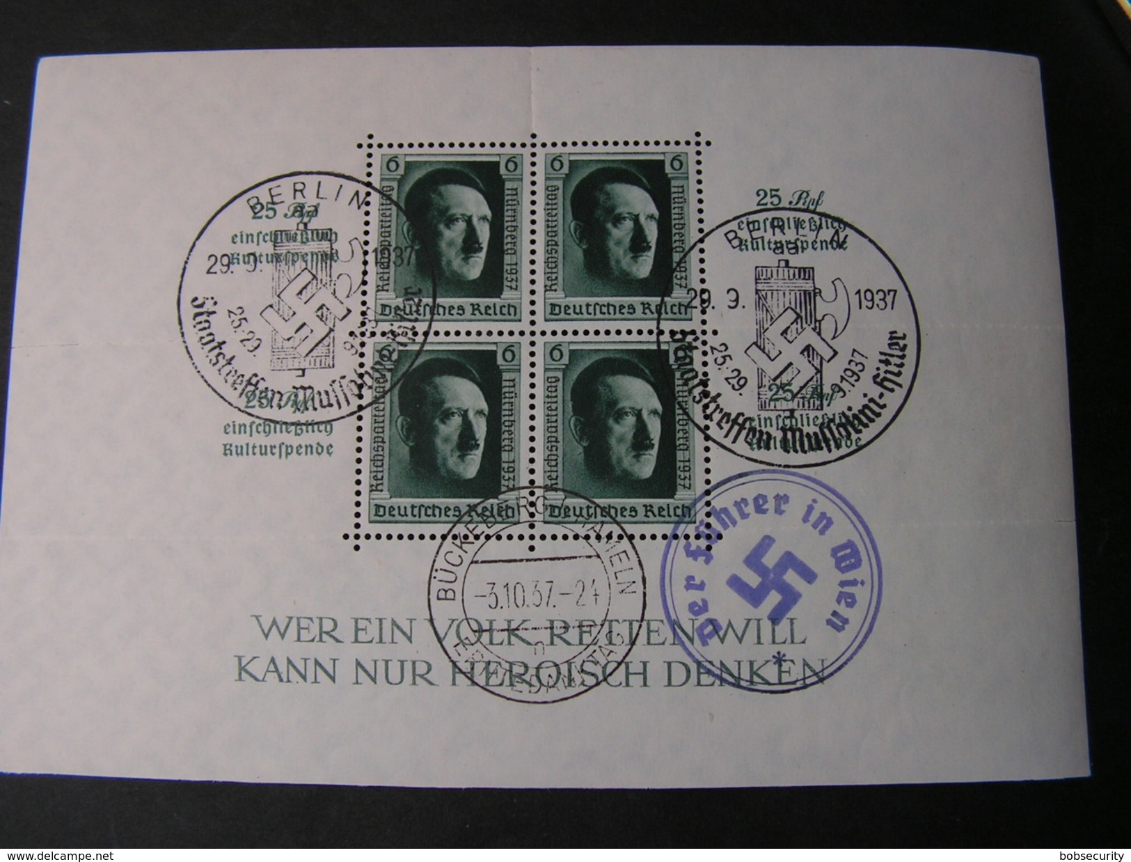 Hitler Block 1938 - Blocks & Kleinbögen