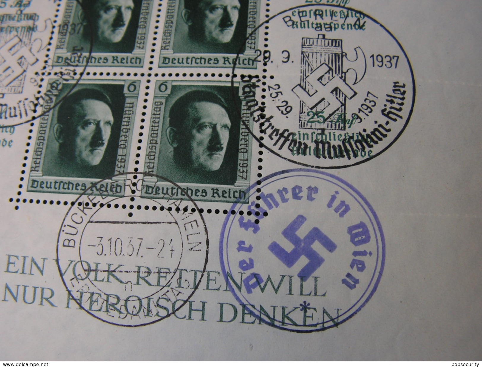 Hitler Block 1938 - Blocks & Kleinbögen