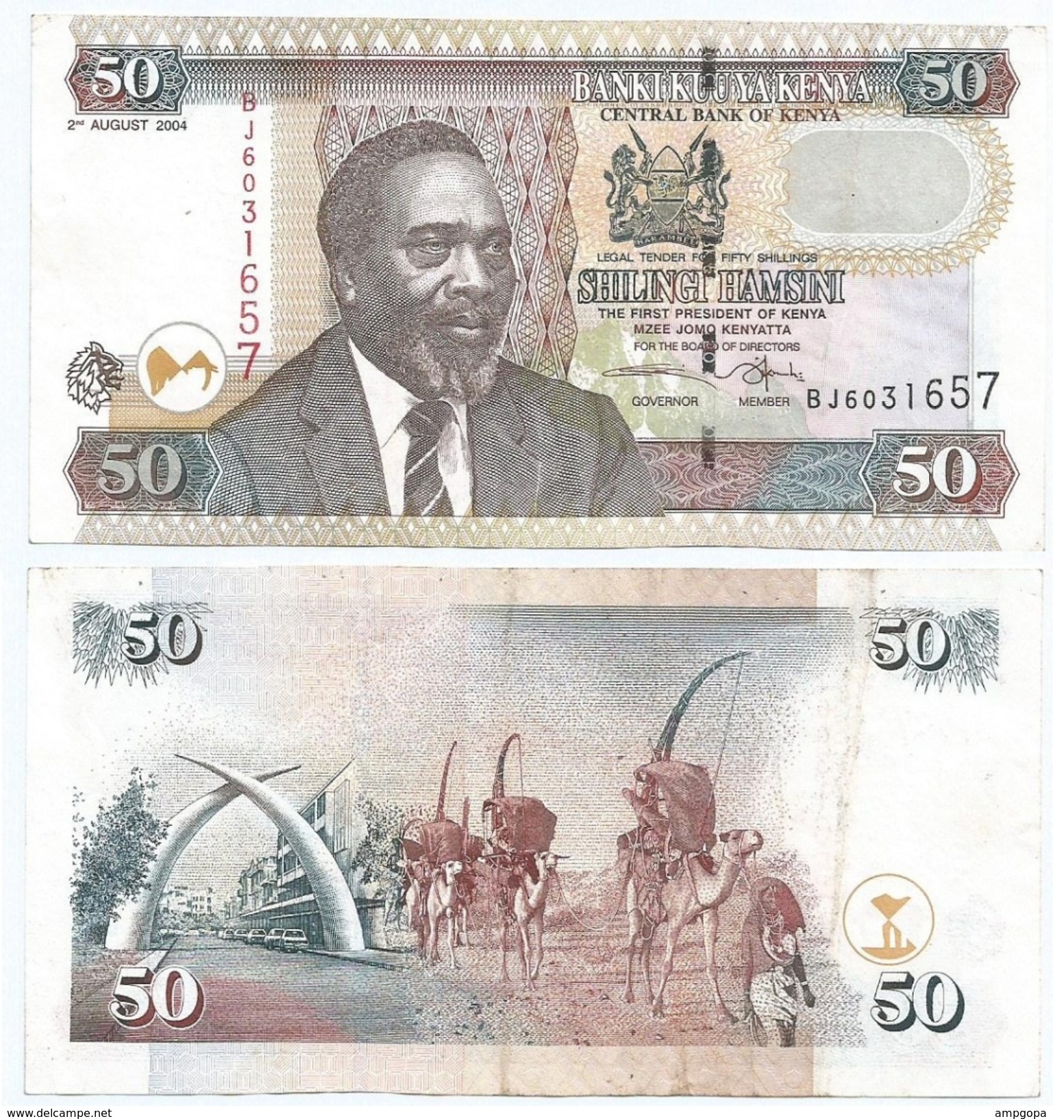 Kenia - Kenya 50 Shillings 02-08-2004 Pick 41.c Ref 298 - Kenia