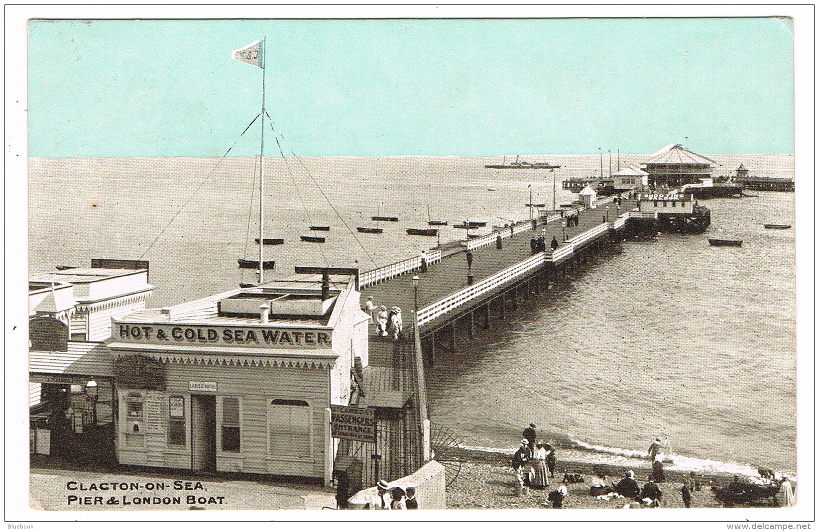 RB 1155 - 1905 Dainty Postcard - Pier &amp; London Boat - Clacton-on-Sea Essex - Clacton On Sea