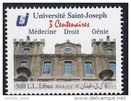 Lebanon 2014 MNH - USJ St Joseph University 3 Centenaries - Medicine, Law, Engineering - Lebanon