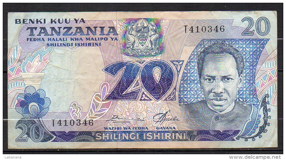 534-Tanzanie Billet De 20 Shillings 1978 T410 Sig.5 - Tanzania