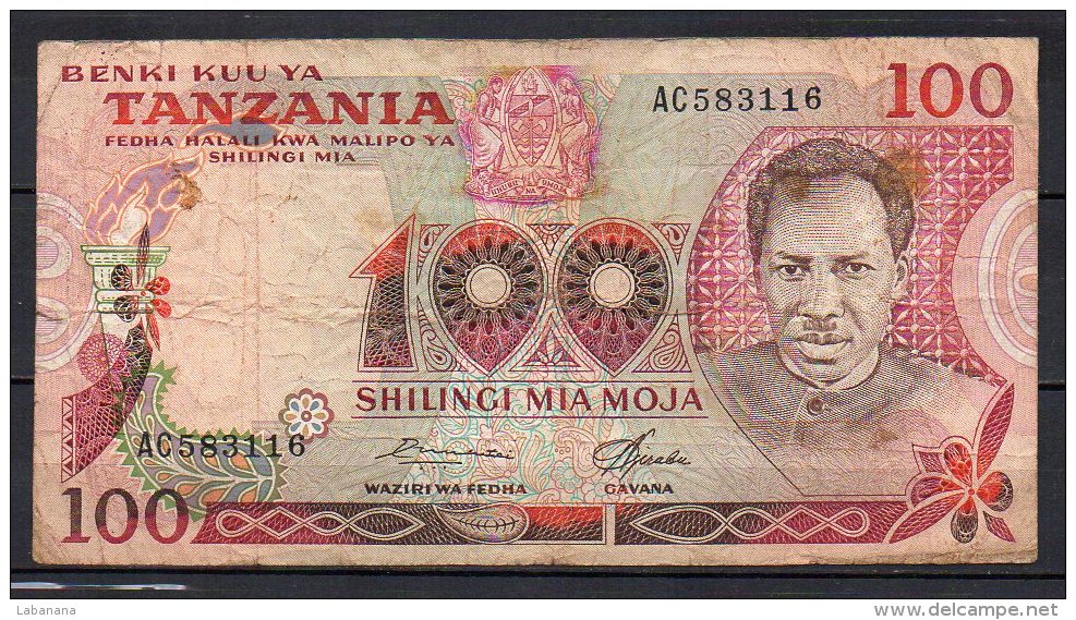 534-Tanzanie Billet De 100 Shillings 1977 AC583 Sig.5 - Tanzanie
