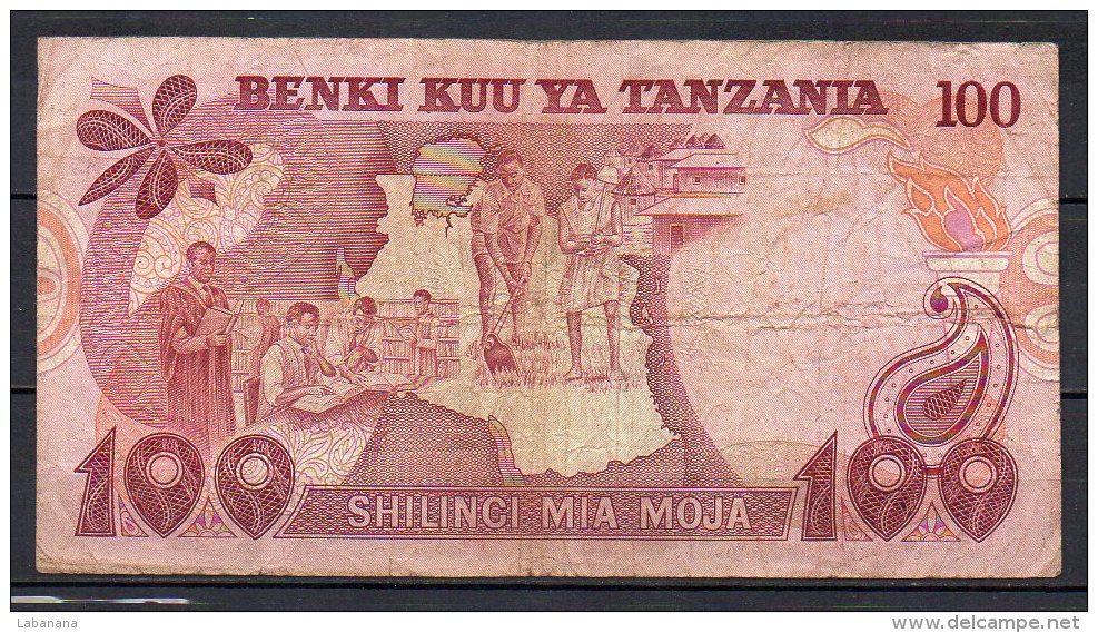 534-Tanzanie Billet De 100 Shillings 1977 AC583 Sig.5 - Tanzanie