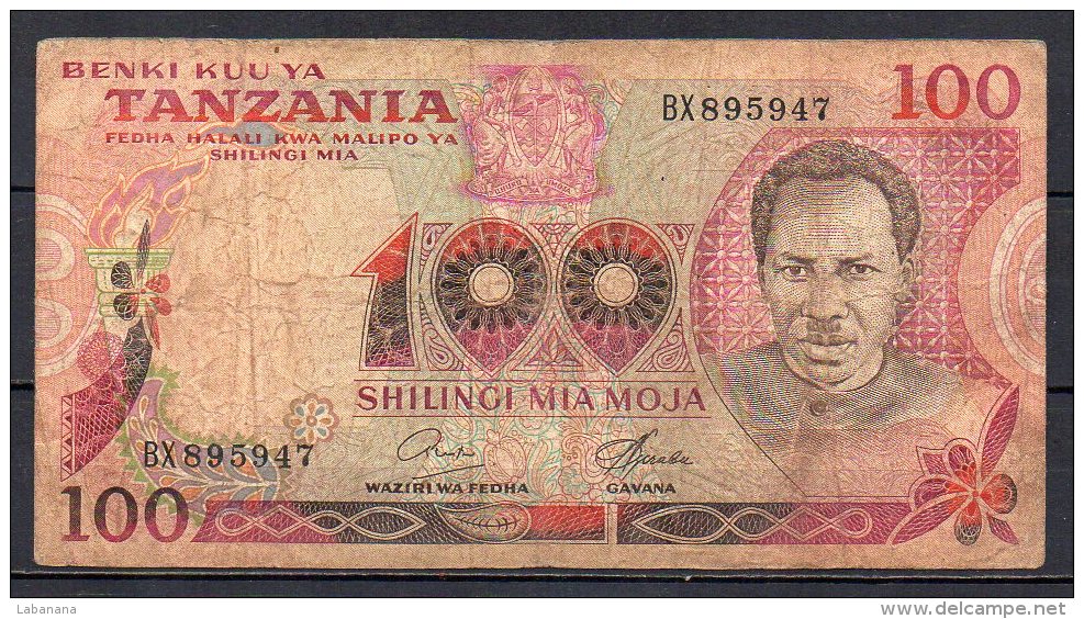 534-Tanzanie Billet De 100 Shillings 1977 BX895 Sig.6 - Tanzania