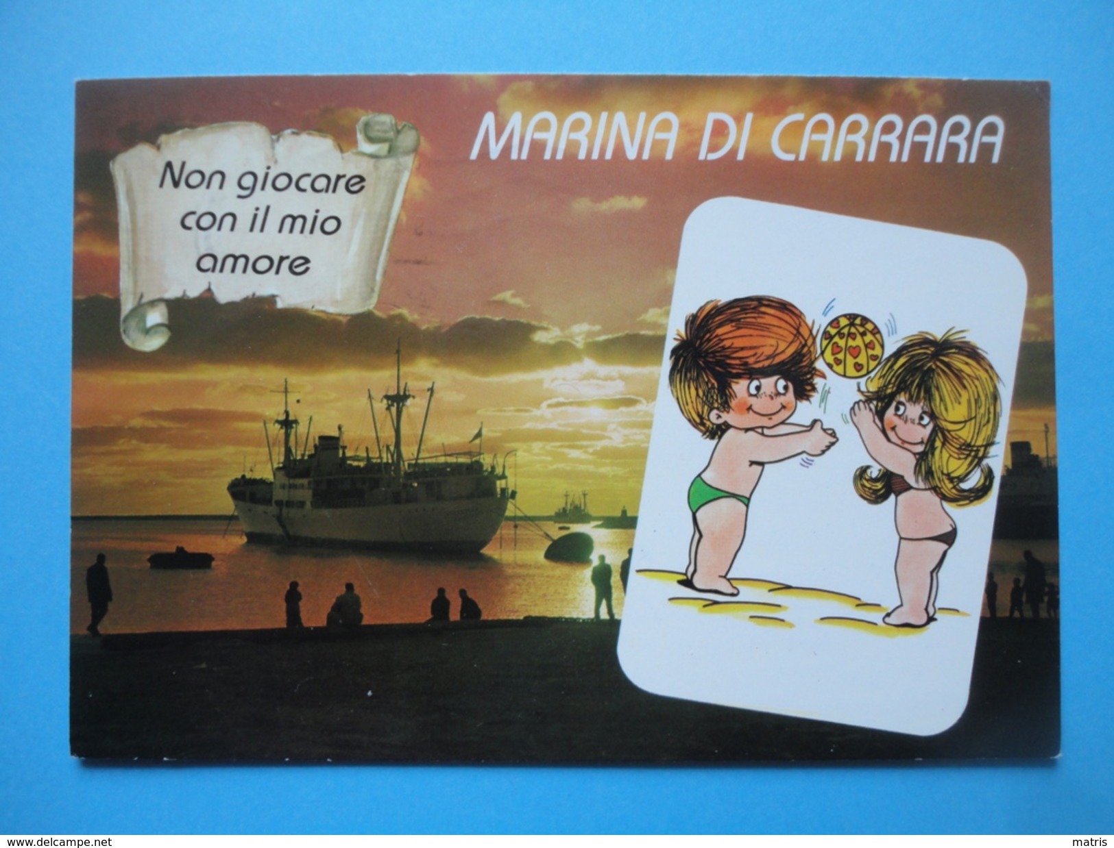 Marina Di Carrara - Vignetta Fidanzatini - Non Giocare Con Il Mio Amore - Tramonto - Carrara