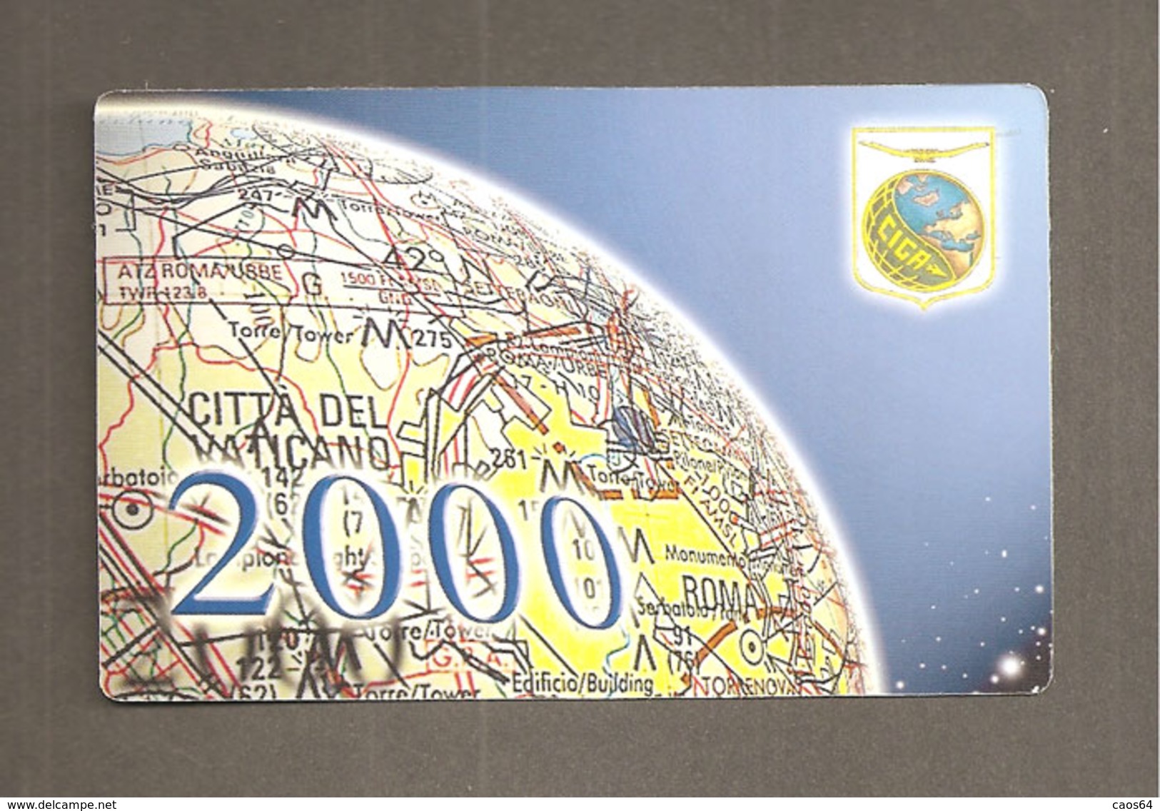 2000 CENTRO INFORMAZIONI GEOTOPOGRAFICHE AERONAUTICHE CIGA POMEZIA RM CALENDARIO TASCABILE PLASTIFICATO - Formato Piccolo : 1991-00