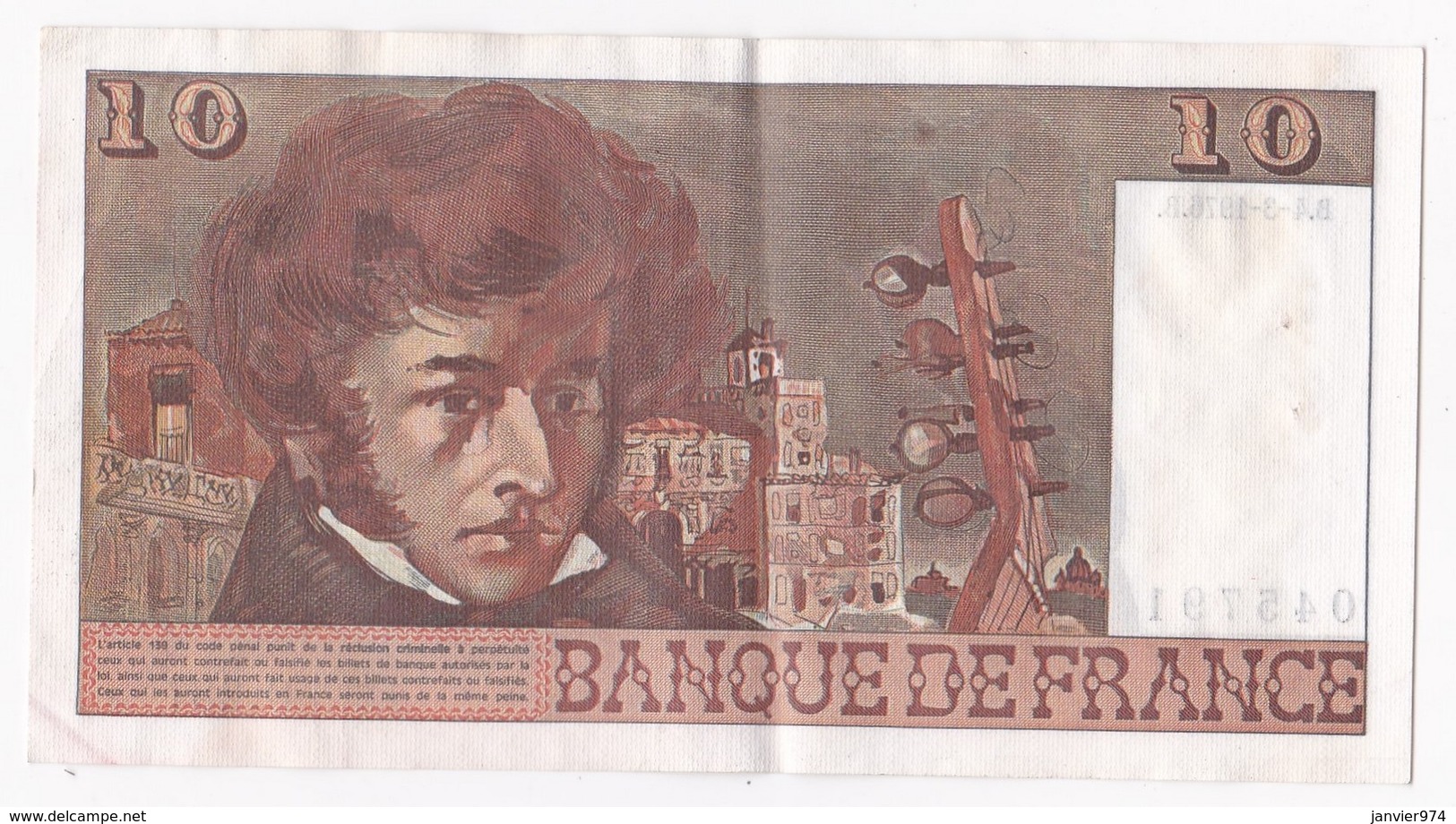 10 Francs Berlioz 4 3 1976 Alphabet O.287 N° 045791 - 10 F 1972-1978 ''Berlioz''