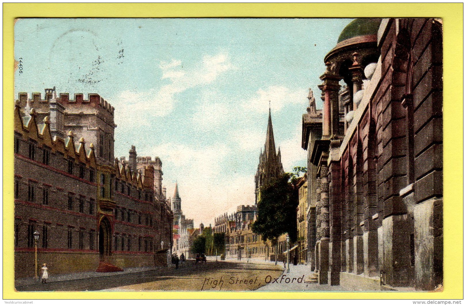 Oxfordshire - Oxford, High Street - Wrench Series Postcard - Oxford