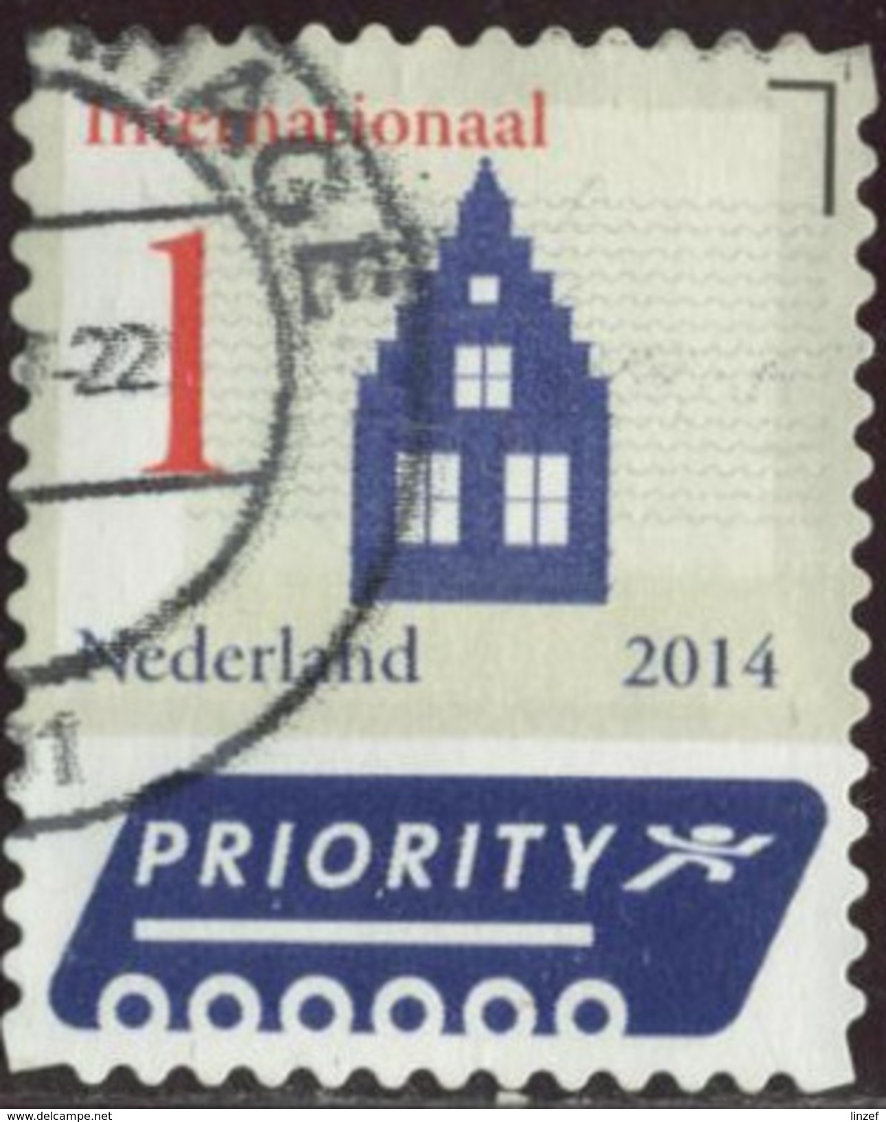 Pays-Bas 2014 Yv. N°3133 - Symboles Des Pays-Bas - Pignon De Maison Hollandaise - Autoadhésif - Oblitéré - Gebraucht