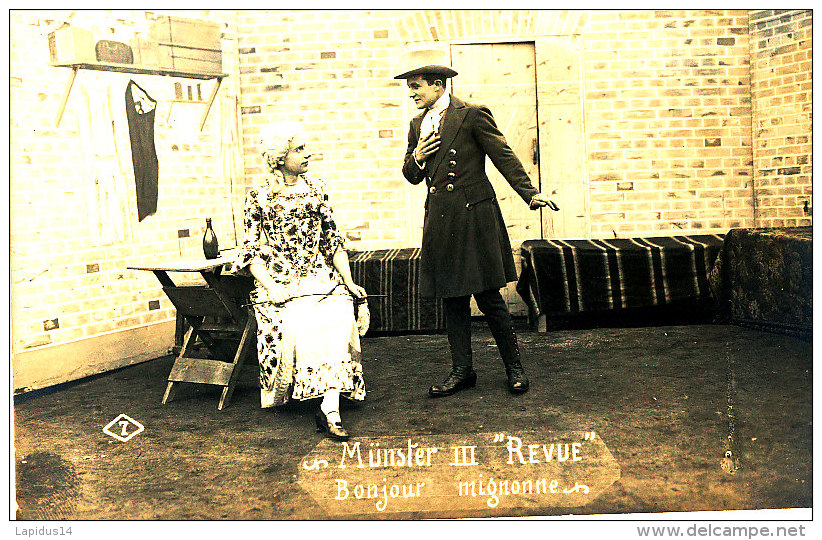 AF 294 / CARTES PHOTO  ALLEMAGNE -MUNSTER -  MUNSTER  III REVUE  BONJOUR MIGNONNE - Munster