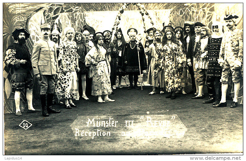 AF 298 / CARTES PHOTO ALLEMAGNE  -MUNSTER -  MUNSTER  III REVUE  RECEPTION AU PARADIS - Munster