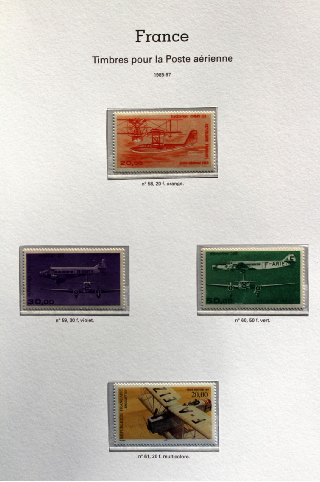 Timbres Neufs Poste Aérienne - Années 1985 - 1997 - 1960-.... Ungebraucht