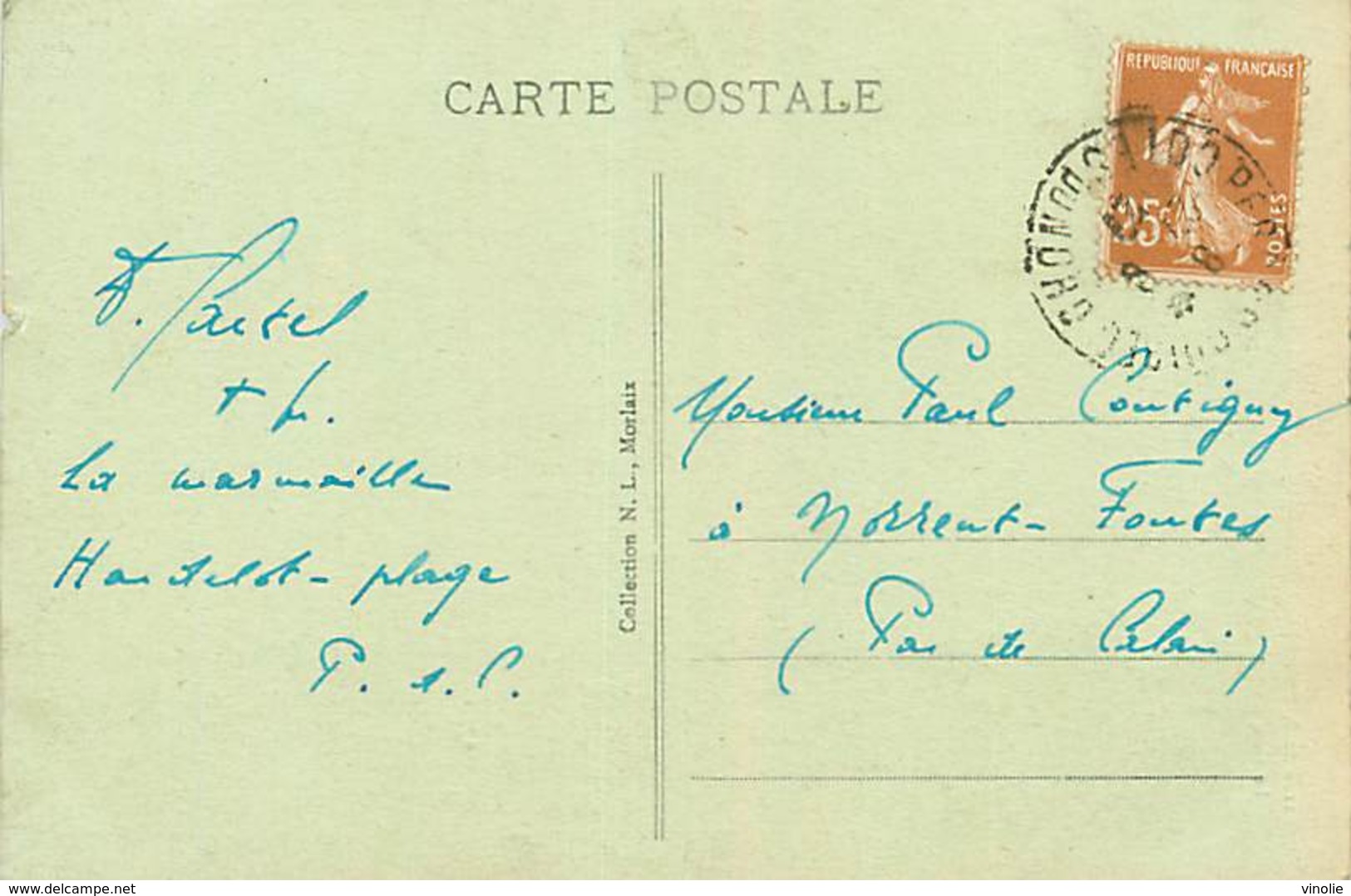 PIE.T.17 A-R. 2876 :  CARTE POSTALE TIMBRE ANNULE - Covers & Documents