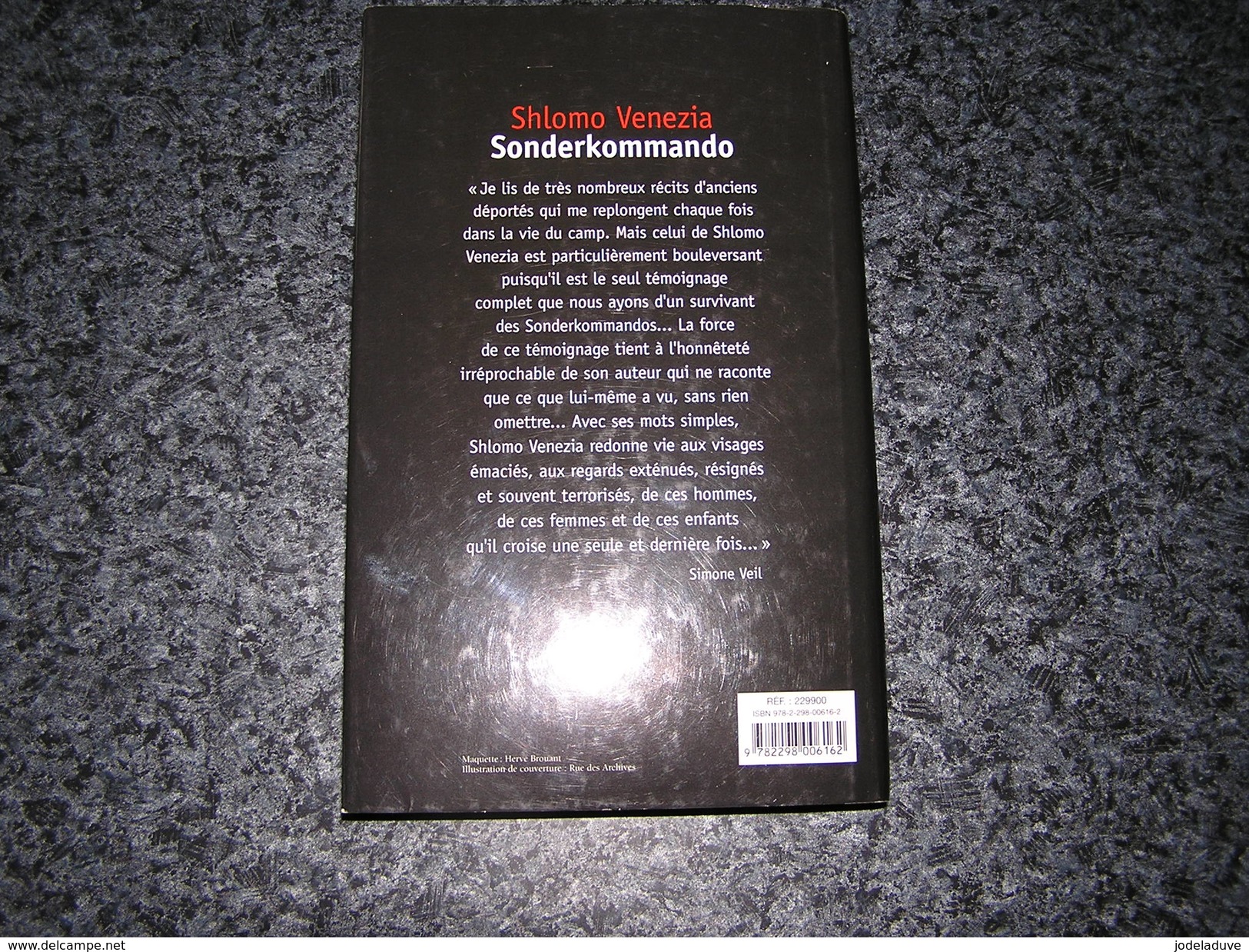 SONDERKOMMANDO Dans l' Enfer des Chambres à Gaz S Venezia Guerre 40 45 Camps Concentration Auschwitz Birkenau SS Nazis