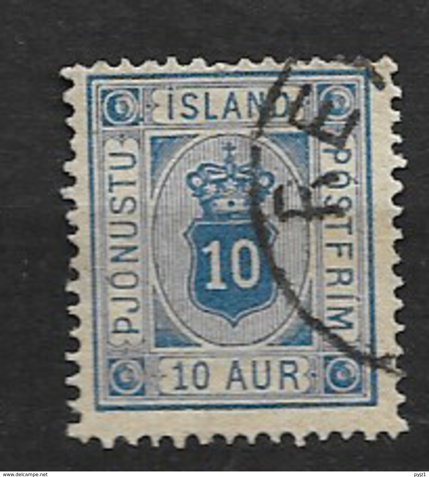 1876 USED Iceland, Perf 14 X 13 1/2 - Servizio