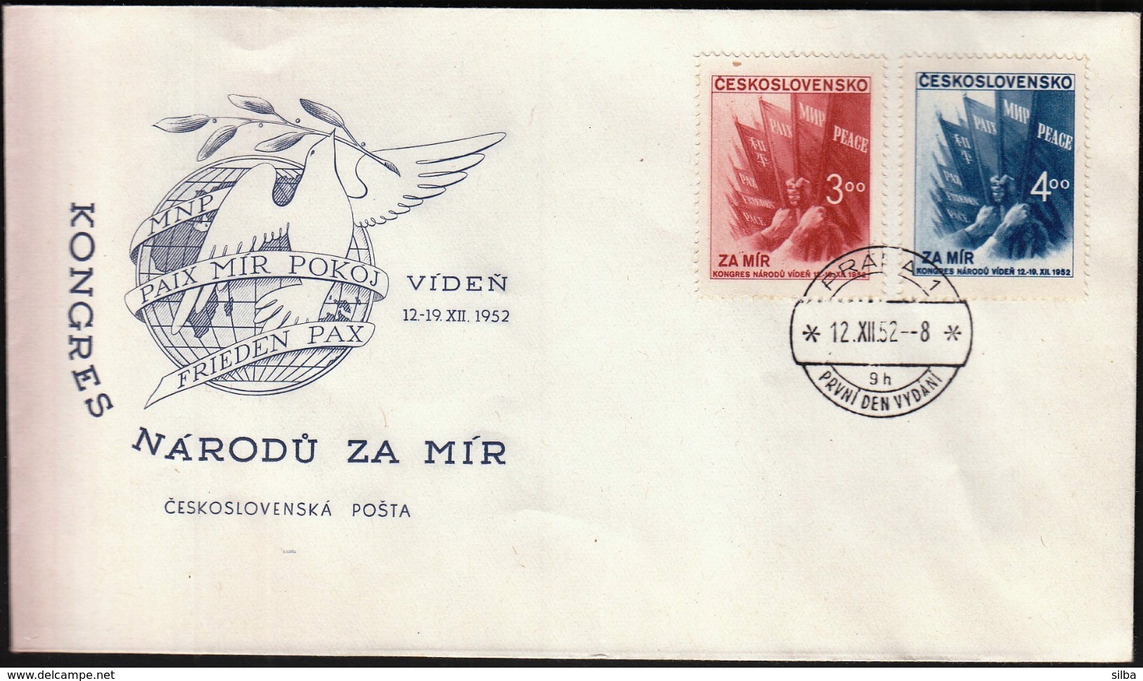 Czechoslovakia 1952 / 6 x FDC / Army / Philatelic Exhibition / Politics / Red Cross / Mik Ales History / Peace