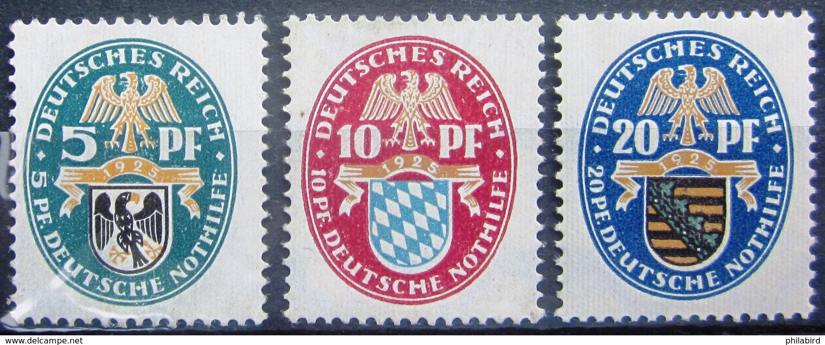 ALLEMAGNE EMPIRE                 N° 368/370                            NEUF* - Neufs