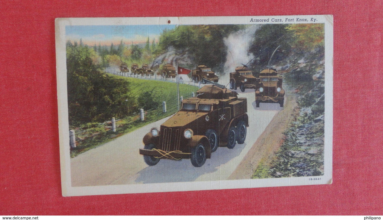 Armored Cars Fort Knox KY  Thimb Tack Hole   Ref 2575 - War 1939-45